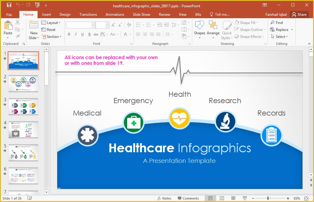Free Animated Medical Ppt Templates Of Animated Healthcare Infographics for Powerpoint