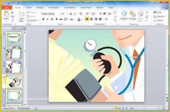 Free Animated Medical Ppt Templates Of Blood Pressure Design Template for Powerpoint