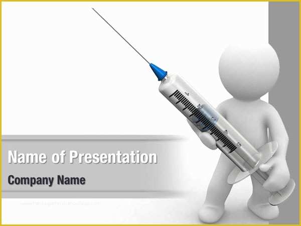Free Animated Medical Ppt Templates Of Man with Syringe Powerpoint Templates Man with Syringe