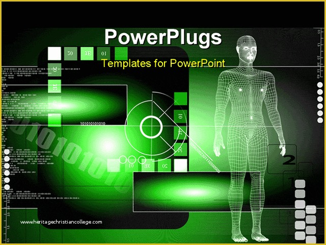 Free Animated Medical Ppt Templates Of Powerpoint Template A Human Depiction In 3d with Abstract
