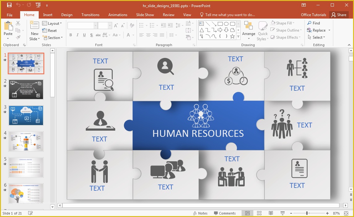 Free Animated Presentation Templates Of Animated Hr Powerpoint Template