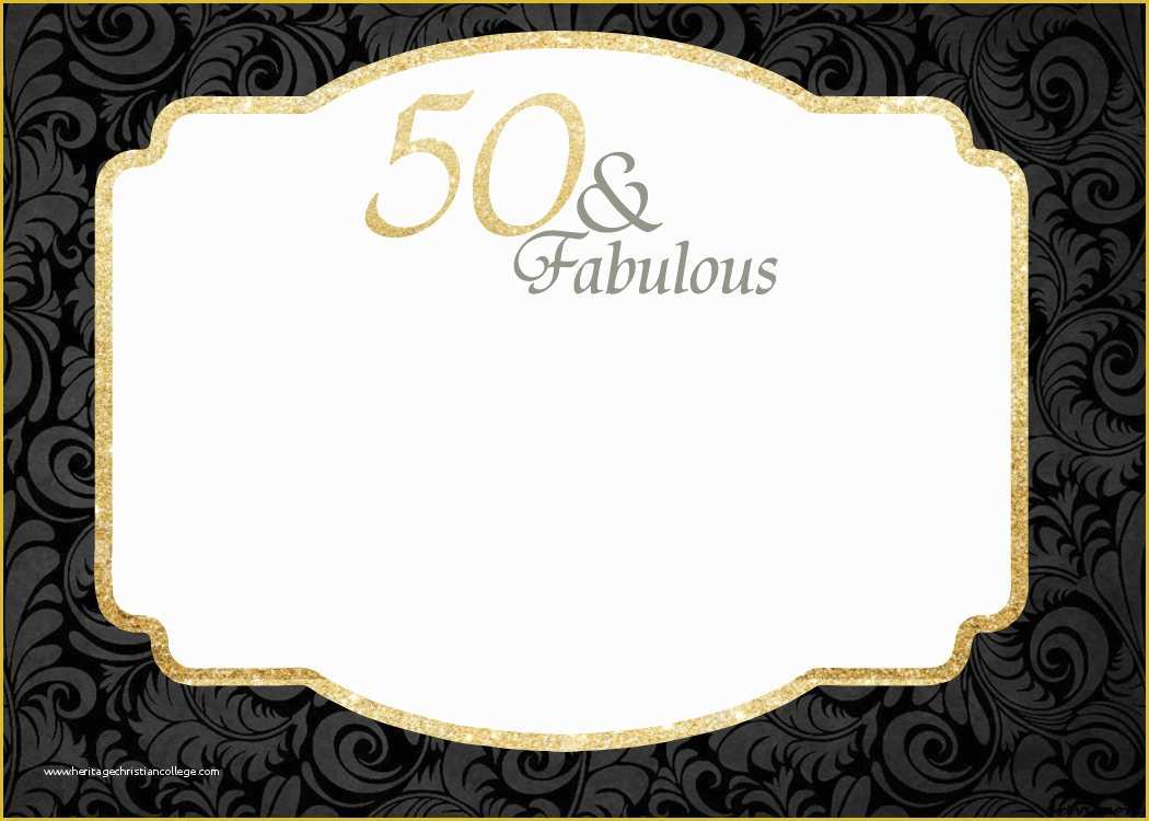 Free Anniversary Invitation Templates Of Free Printable 50th Birthday Invitations Template