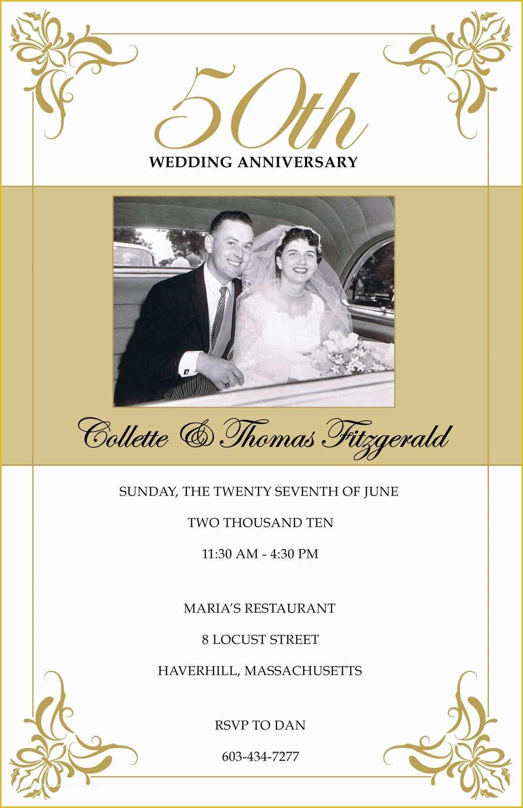 Free Anniversary Invitation Templates Of Golden Wedding Anniversary Invitation Golden Wedding