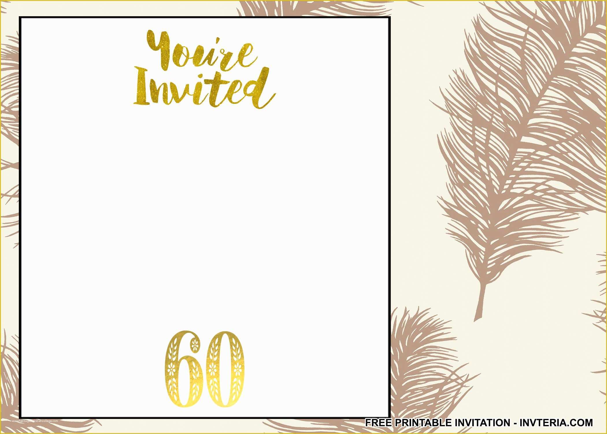 Free Anniversary Invitation Templates Of Ideas Chic 60th Birthday Invitations for Any Party theme