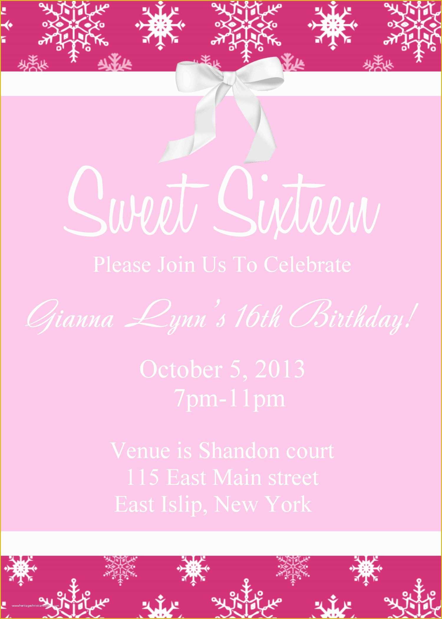 Free Anniversary Invitation Templates Of Sweet 16 Birthday Invitations Templates Free Sweet 16