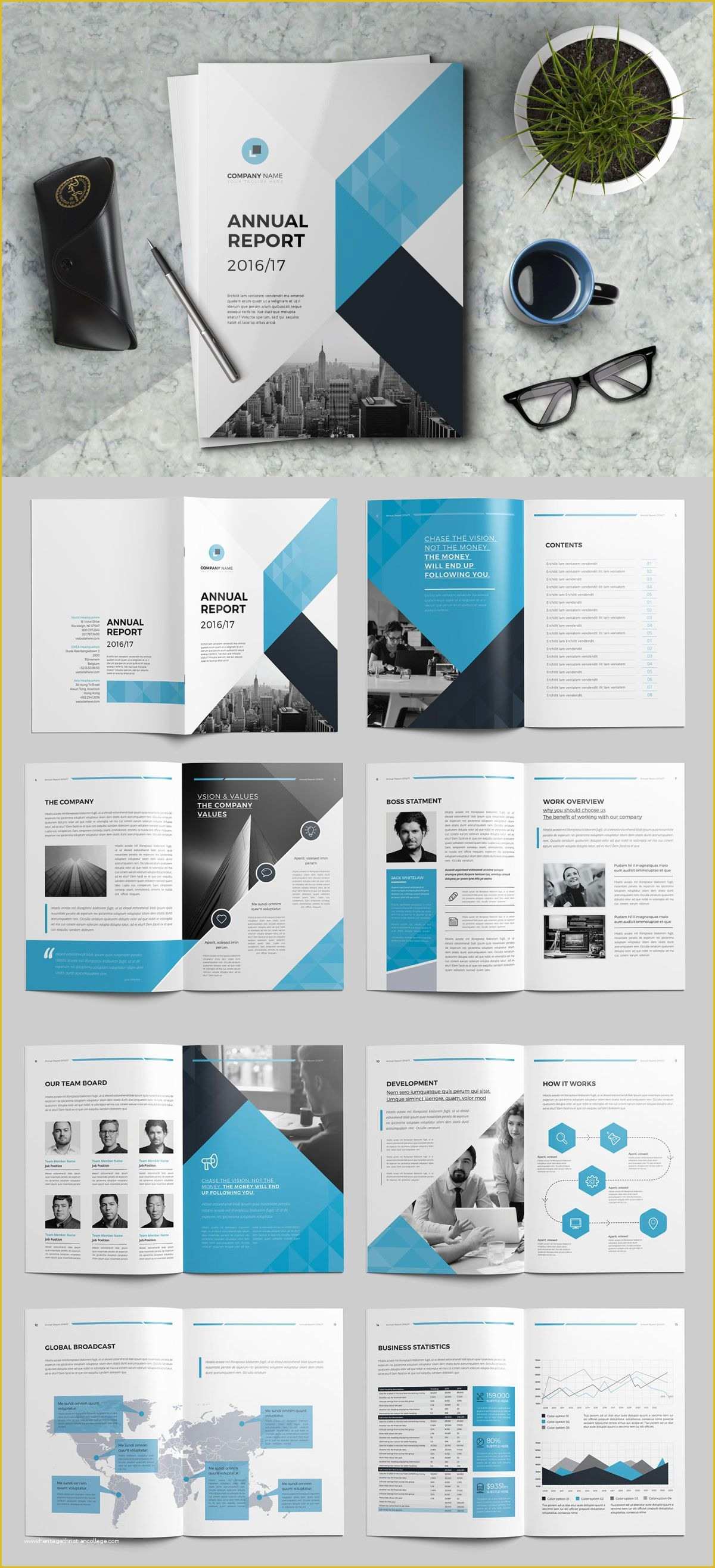 Free Annual Report Template Indesign Of Annual Report 16 Pages Template Indesign Indd