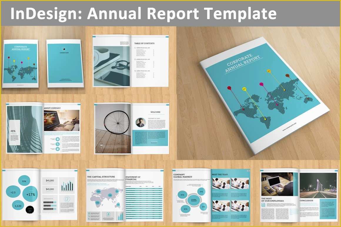 Free Annual Report Template Indesign Of Annual Report V129 Brochure Templates Creative Market
