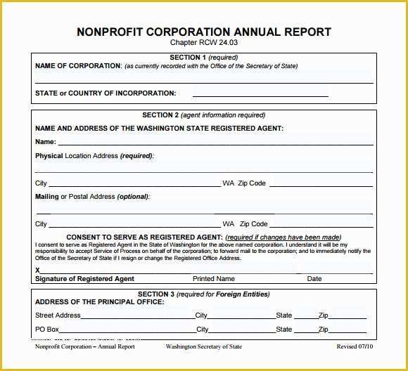 Free Annual Report Template Non Profit Of Sample Annual Report 16 Documents In Pdf Word Docs