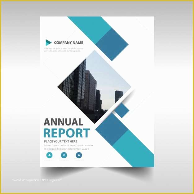 Free Annual Report Template Of Blue Creative Annual Report Book Cover Template Vector