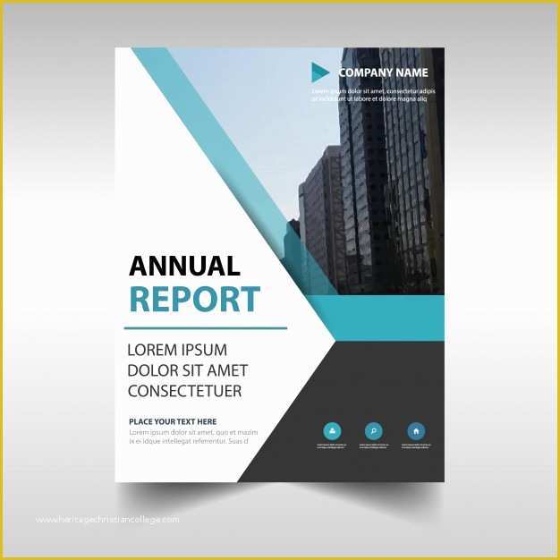 Free Annual Report Template Of Elegant Blue Professional Annual Report Template Vector