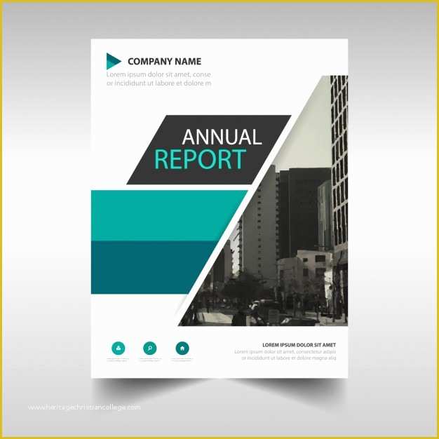 Free Annual Report Template Of Green and Black Annual Report Cover Template Vector