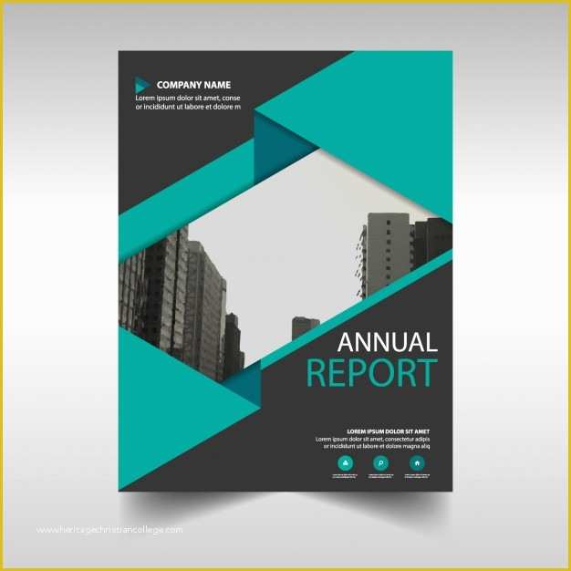 Free Annual Report Template Of Green and Black Annual Report Cover Template Vector