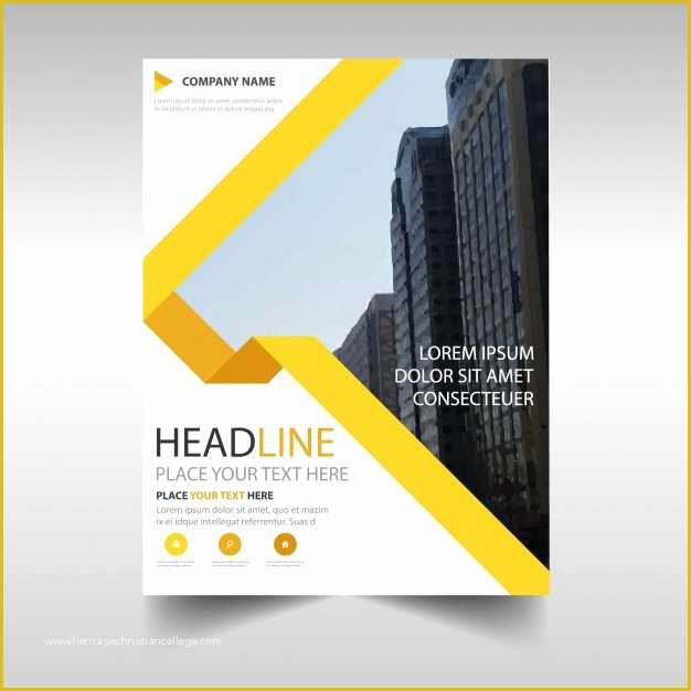 Free Annual Report Template Of Yellow Corporate Annual Report Template Vector