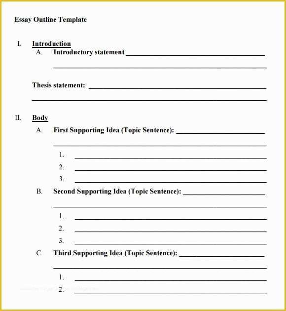 Free Apa Template for Word 2016 Of 9 Outline Templates Word Excel Pdf formats
