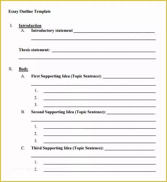 Free Apa Template for Word 2016 Of 9 Outline Templates Word Excel Pdf formats