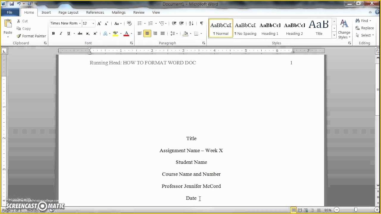 Free Apa Template for Word 2016 Of How to format A Word Doc for Writing An Apa Style College