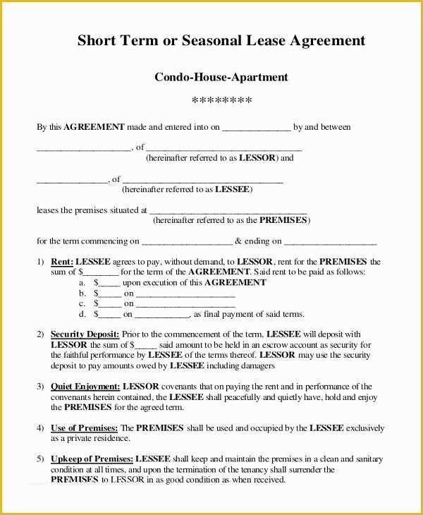 Free Apartment Lease Agreement Template Of 14 Residential Rental Agreement Templates – Free Sample