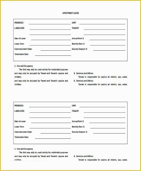 Free Apartment Lease Agreement Template Of 20 Apartment Rental Agreement Templates Free Sample