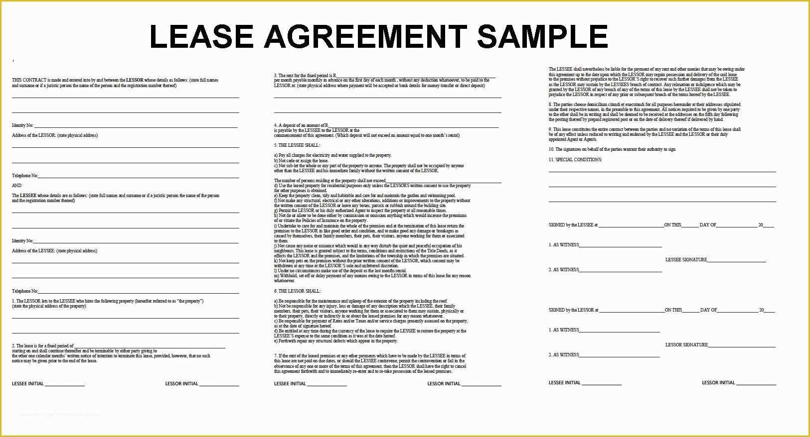 Free Apartment Lease Agreement Template Of Apartment Lease Agreement Free Printable Example Mughals