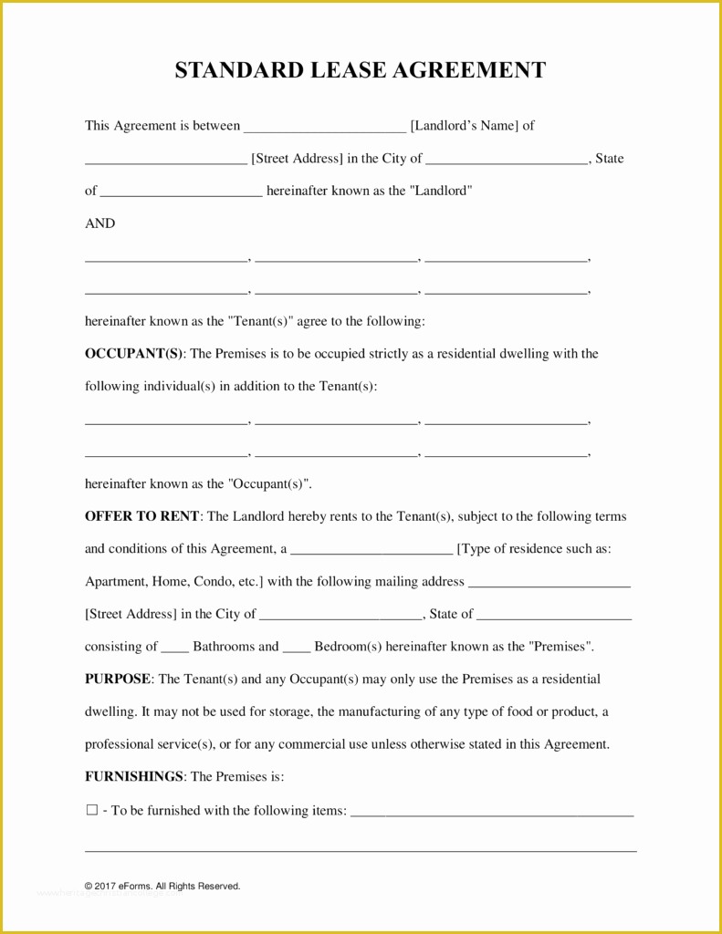 Free Apartment Lease Agreement Template Of Free Rental Lease Agreement Templates Residential