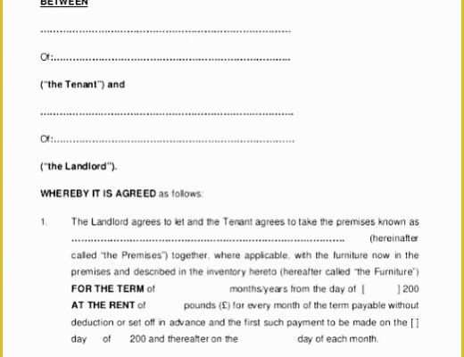 Free Apartment Lease Agreement Template Word Of Short Hold Tenancy Agreement Template Word