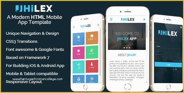 Free App Design Templates Of Jhilex Mobile & App HTML Template by Bootxperts