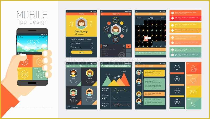 Free App Design Templates Of Template for Mobile App and Website Design Stock Vector