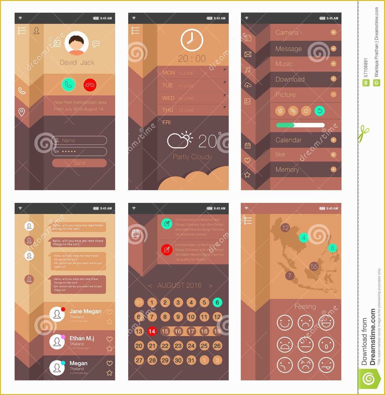 Free App Design Templates Of Template for Mobile App Design Stock Vector Illustration