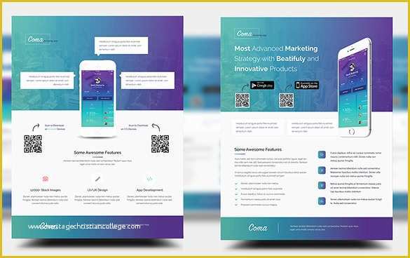 Free App Flyer Template Of 17 Popular Psd Promotional Flyer Templates