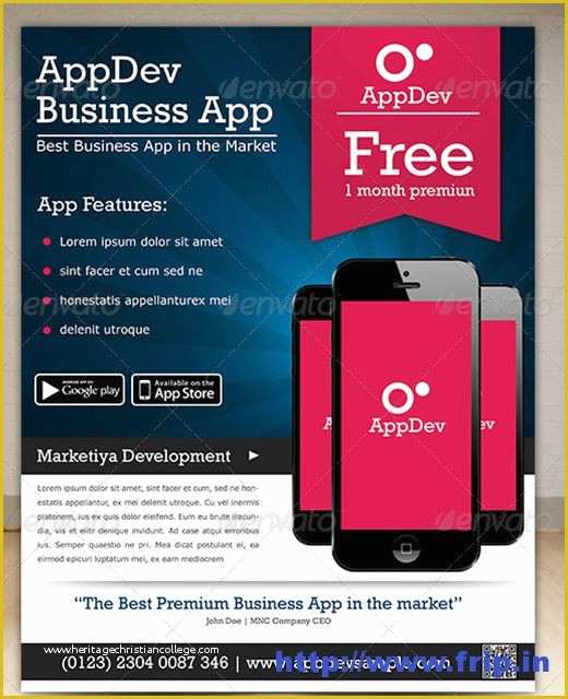 Free App Flyer Template Of 60 Best Mobile App Promotion Flyer Print Templates 2016