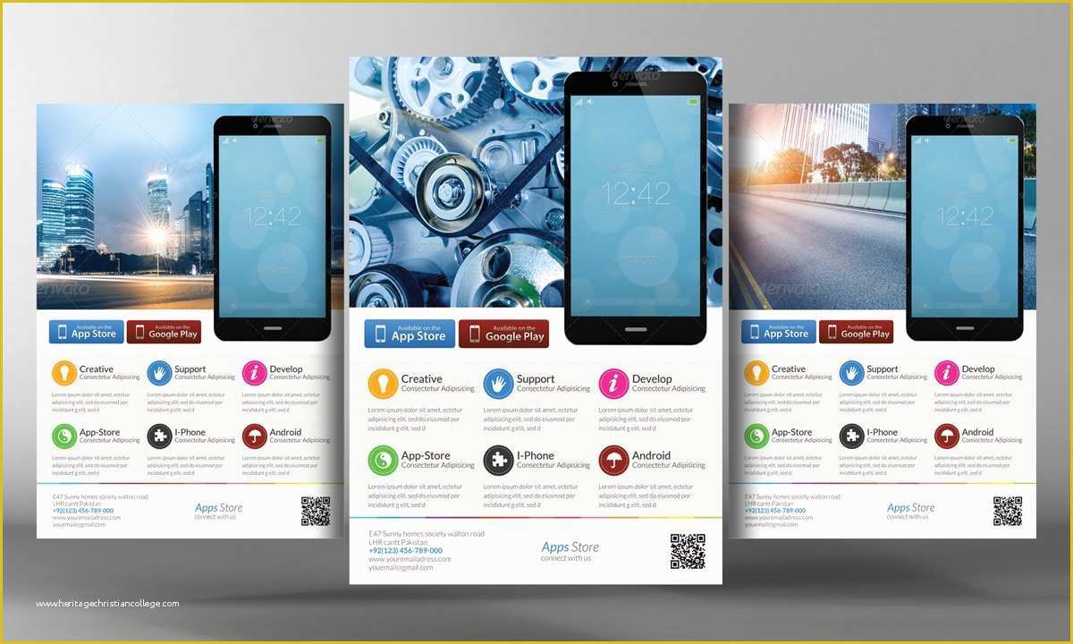 Free App Flyer Template Of Alternative Mobile App Flyer Flyer Templates Creative