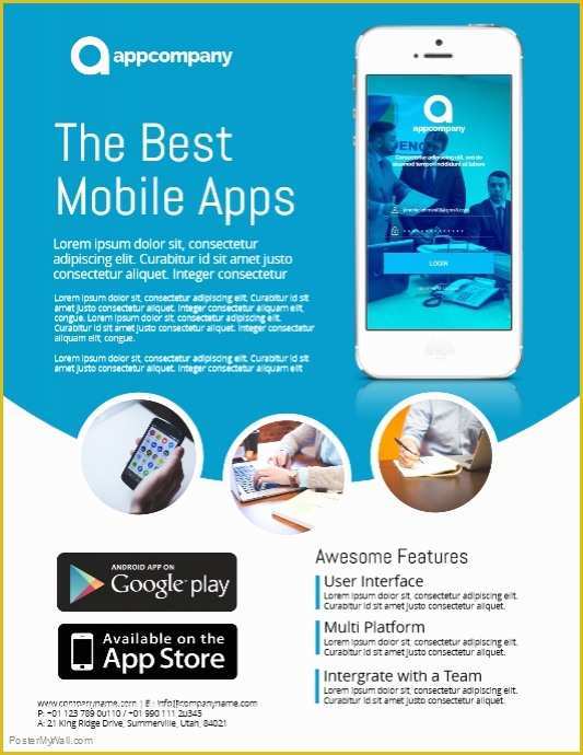 Free App Flyer Template Of App Promo Flyer Template