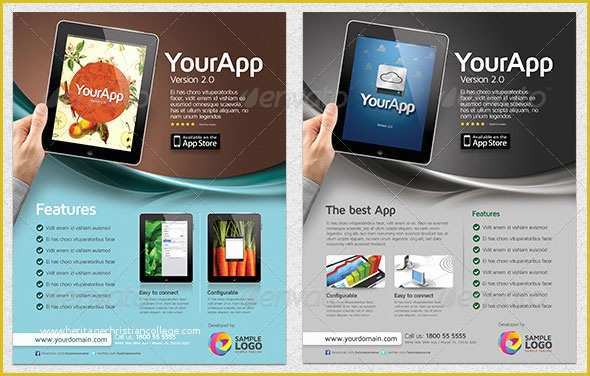 Free App Flyer Template Of Free App Flyer Templates Mobile App Flyer Template Free