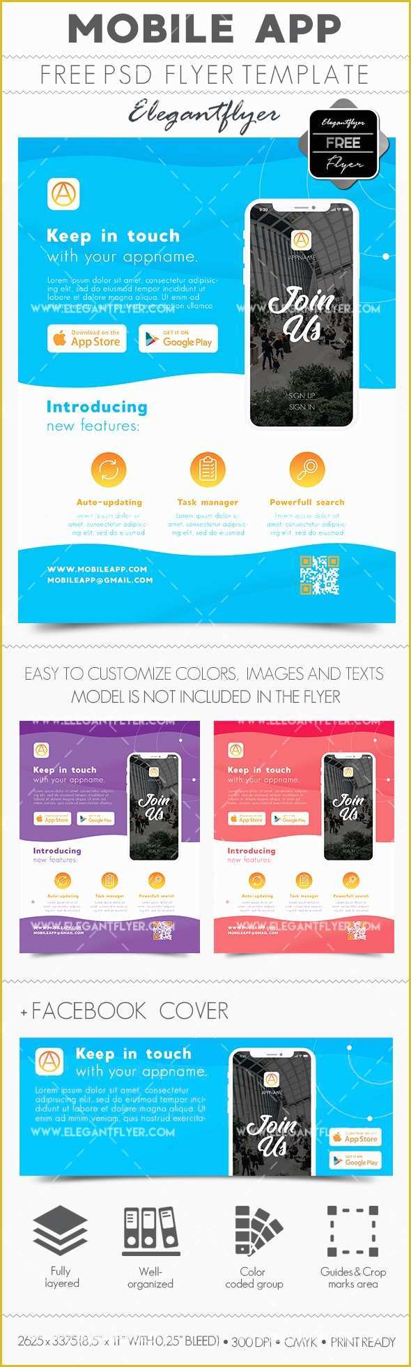 Free App Flyer Template Of Free Mobile App Template – by Elegantflyer