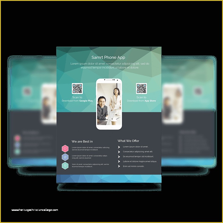 Free App Flyer Template Of Free Psd App Promotion Flyer Templates – Psdboom