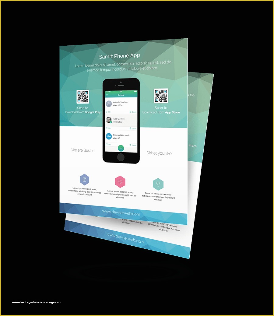 Free App Flyer Template Of Free Psd App Promotion Flyer Templates – Psdboom