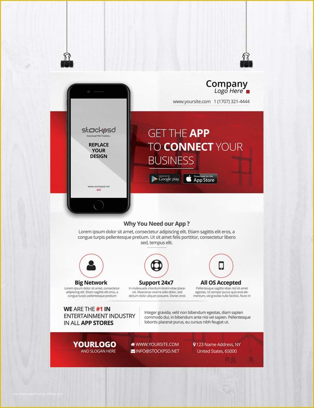 Free App Flyer Template Of Mobile App Business Free Psd Flyer Template Free Psd