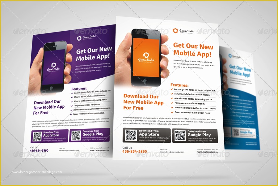 Free App Flyer Template Of Mobile App Flyer Design Yourweek Aeca25e