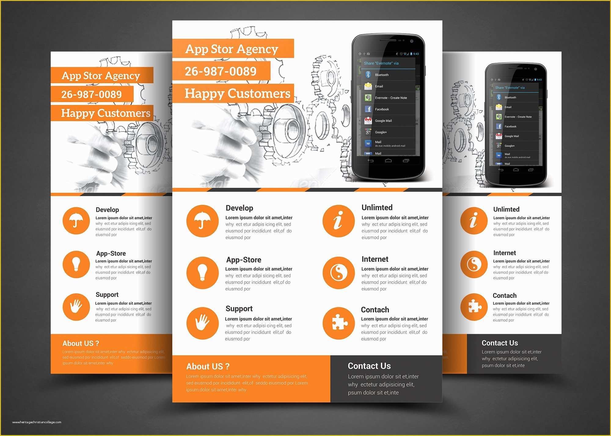 Free App Flyer Template Of Mobile App Flyer Print Template Flyer Templates