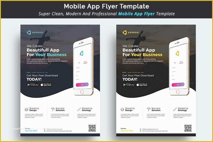 Free App Flyer Template Of Mobile App Flyer Template by Classicdesignp