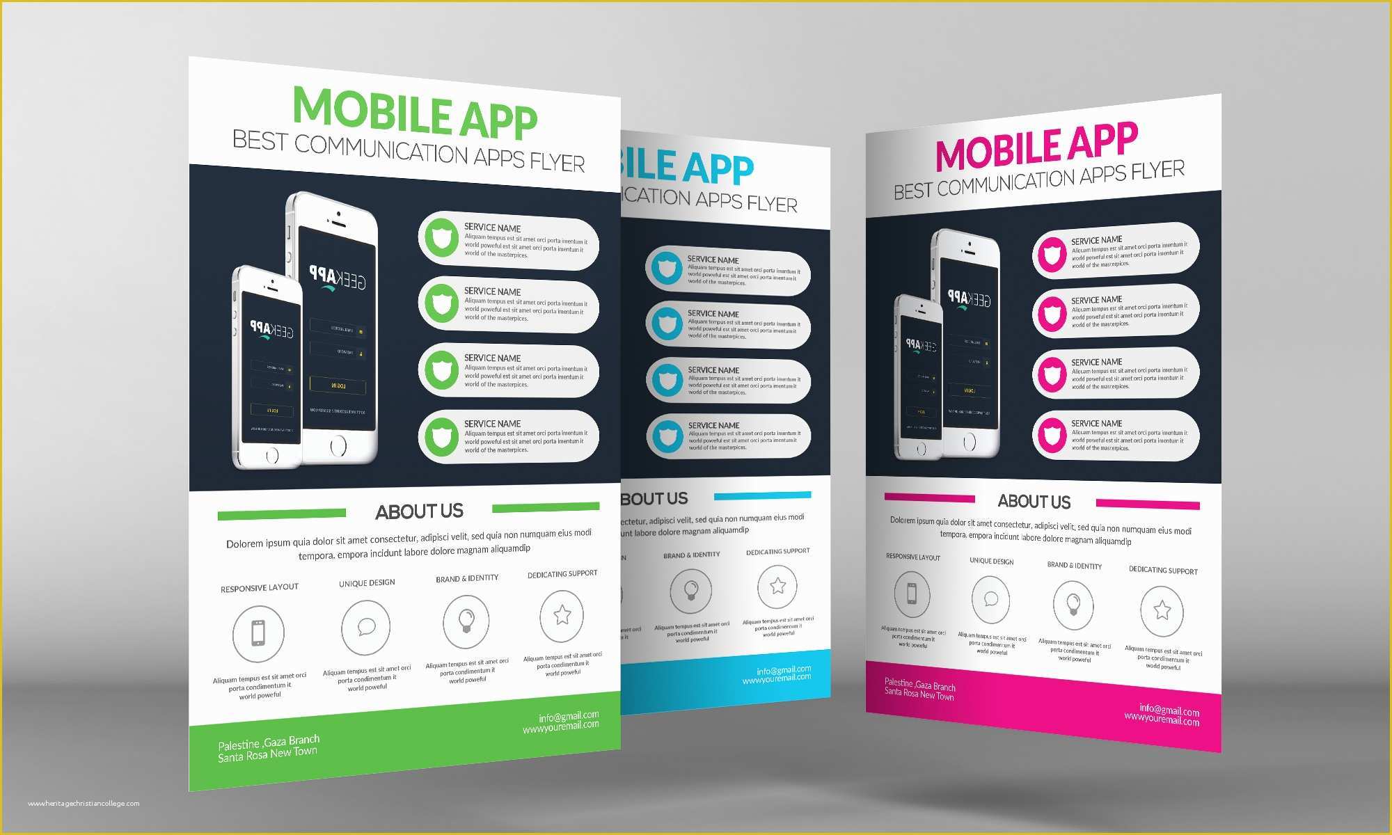 Free App Flyer Template Of Mobile App Flyer Template