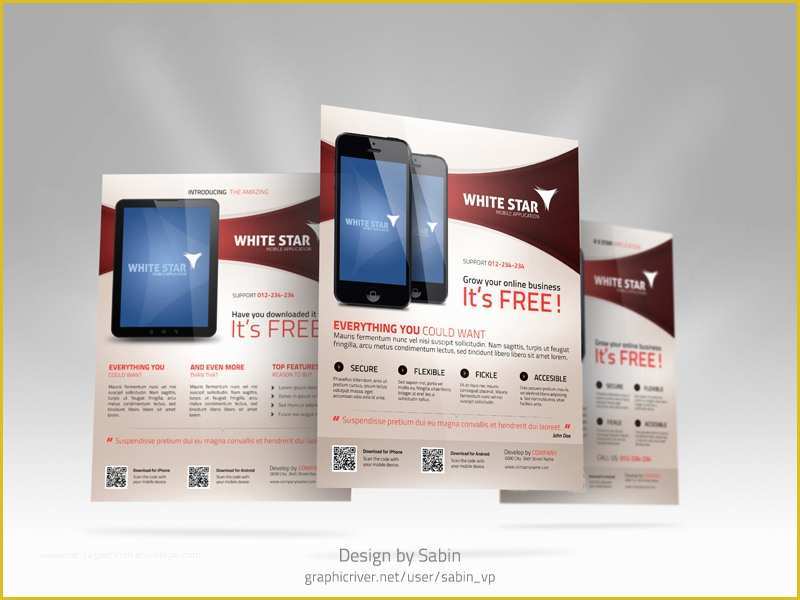 Free App Flyer Template Of Mobile App Flyer Template Vol2 by Valentinpl On Deviantart