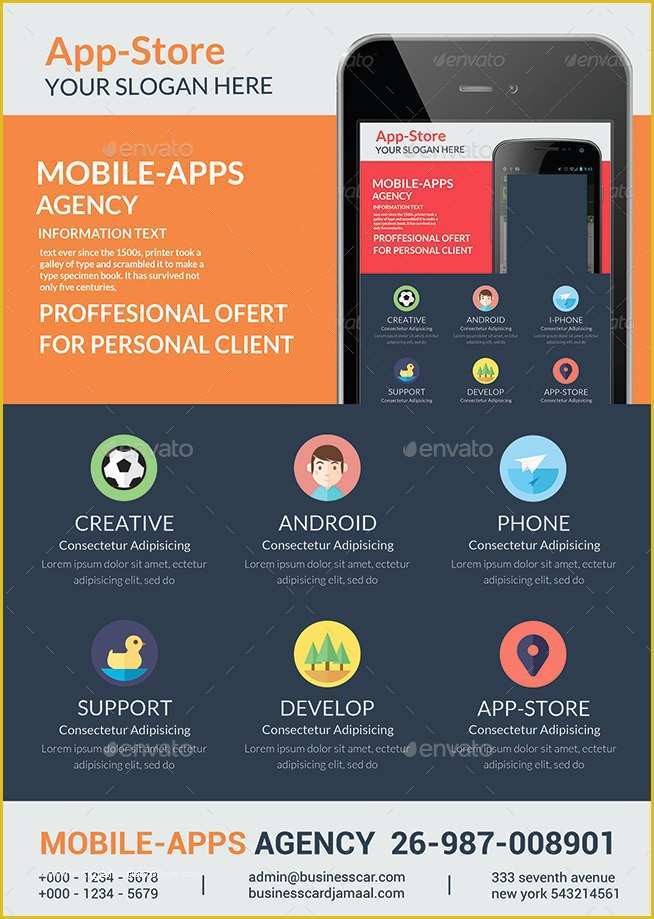 Free App Flyer Template Of Mobile App Flyer Templates by Afjamaal