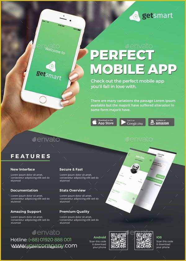 Free App Flyer Template Of Pin by Designshub On Best Poster Designs