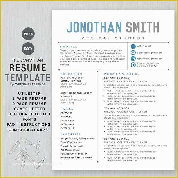 Free Apple Pages Resume Templates Of Resume Template Cv Template for Word Printable social