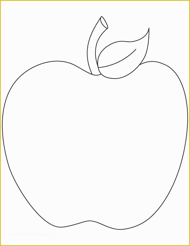 Free Apple Pages Templates Of Apple Coloring Page to Print