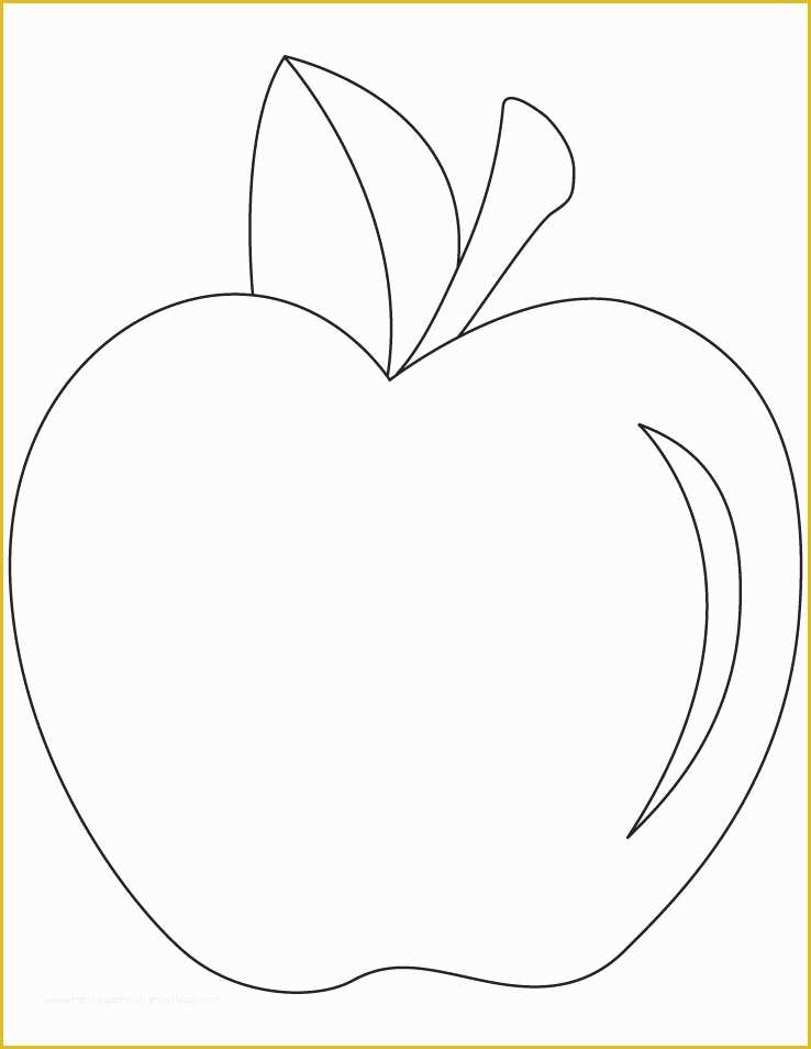 Free Apple Pages Templates Of Apple Leaf Colouring Pages