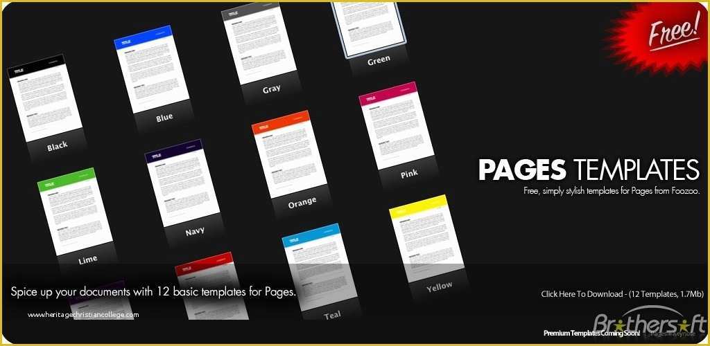 Free Apple Pages Templates Of Templates for Pages