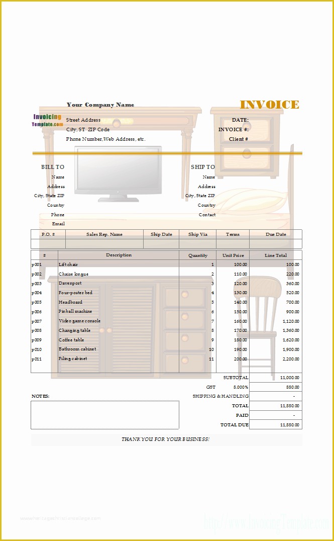 Free Appliance Repair Invoice Template Of Appliance Repair Service Bill Template