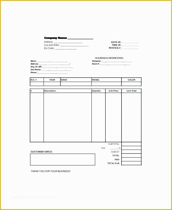 Free Appliance Repair Invoice Template Of Appliance Resale – Twoteneast